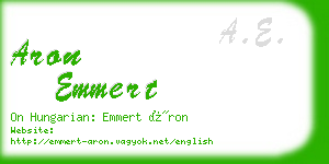 aron emmert business card